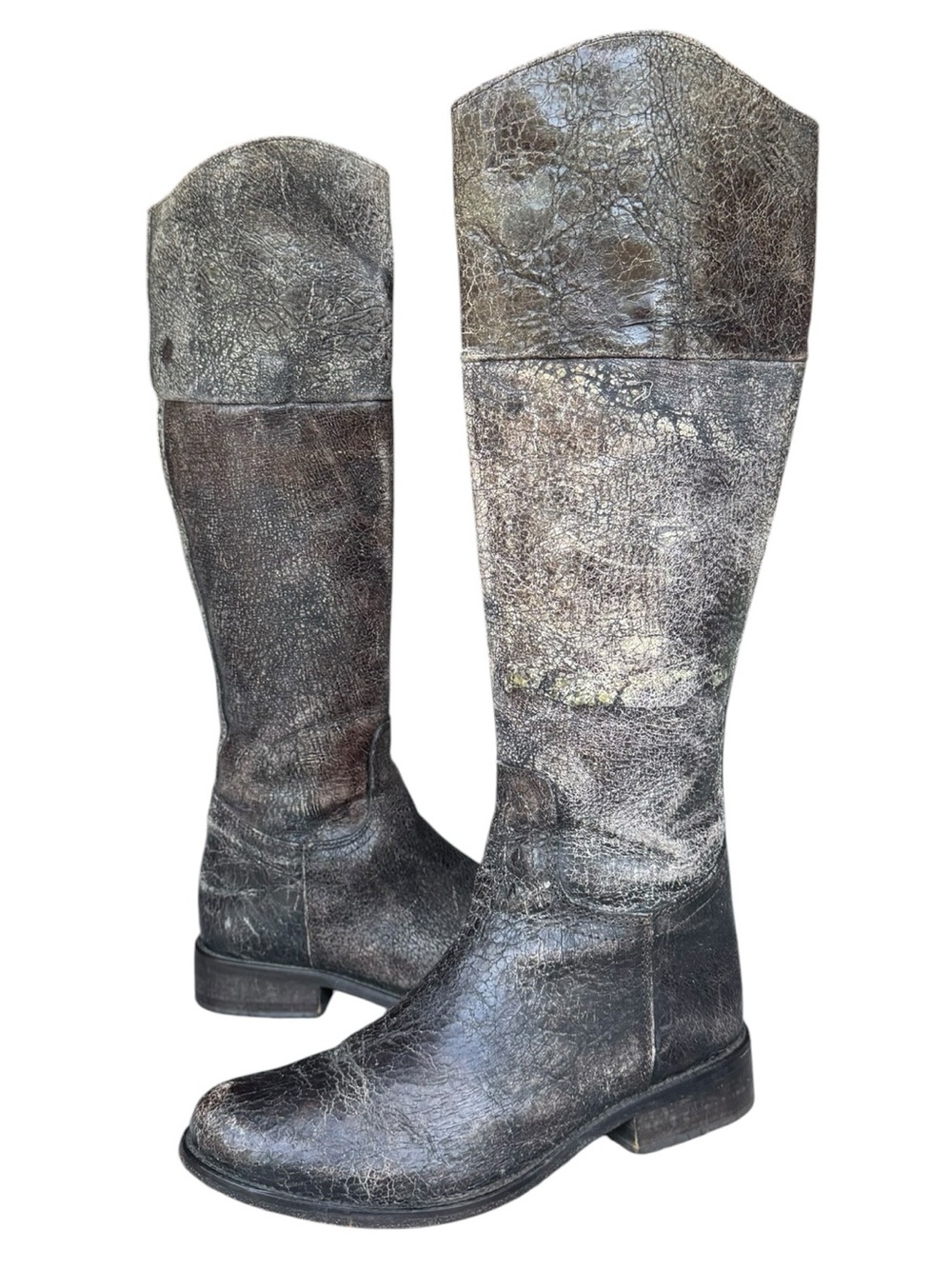 โข STEVE MADDEN โข Steve Madden crackle โReinsโ equestrian riding boots 7.5